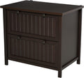 Brown 2-Drawer Wooden File Cabinet T15157
