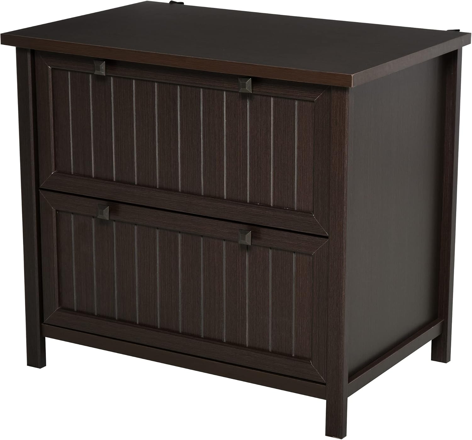 Brown 2-Drawer Wooden File Cabinet T15157