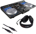 DJ Bluetooth Controller with Stereo Headphones and Cable (Black) 3' A64769