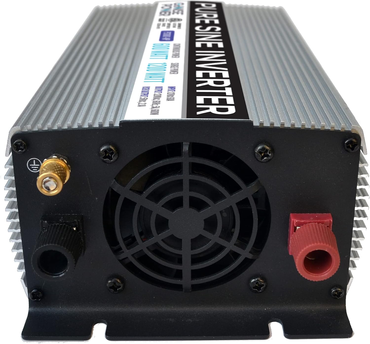 600W Pure Sine Wave Inverter 12V DC to 115V AC with 2 AC Outlets and USB Port K992853
