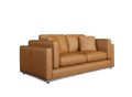 Cognac Italian Leather Loveseat C60696