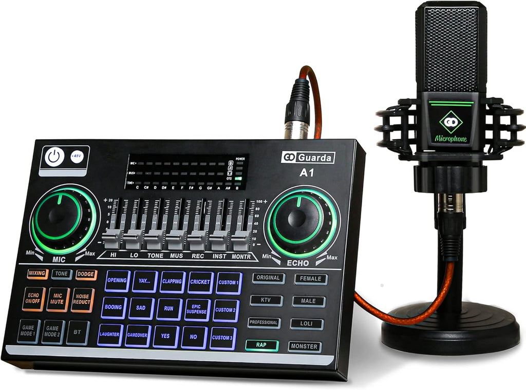 Podcast Equipment Bundle Kit with DJ Mixer and XLR Microphone F8047