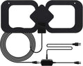 Indoor HDTV Antenna with Amplifier Signal Booster, 4K 1080p, 13.3ft Coax Cable, Pack of 2 I480903