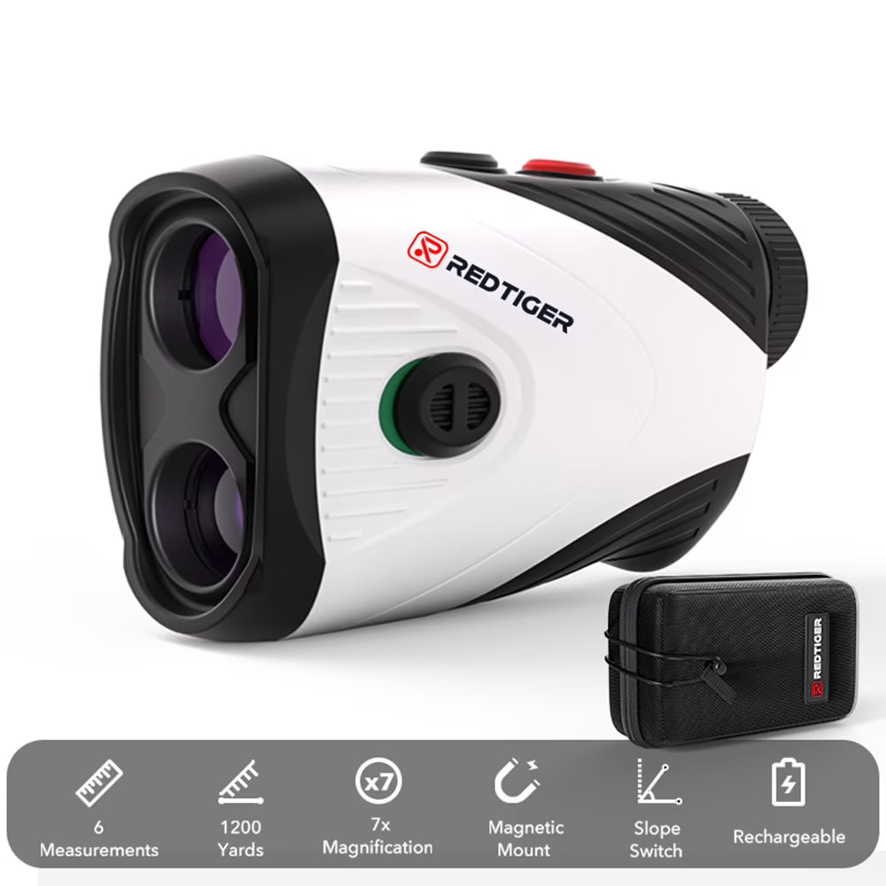 Black & White Mix Laser Golf Rangefinder with Slope, 1200 Yards Range Z674