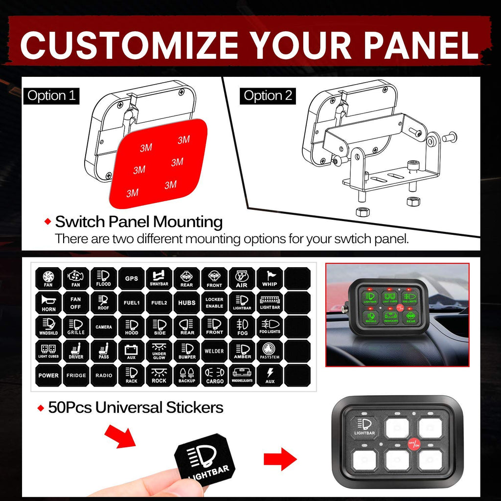 6 Gang Switch Panel Automatic Dimmable Touch Switch Box C867097