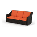 Orange Cast Iron Outdoor Wicker Sofa C504
