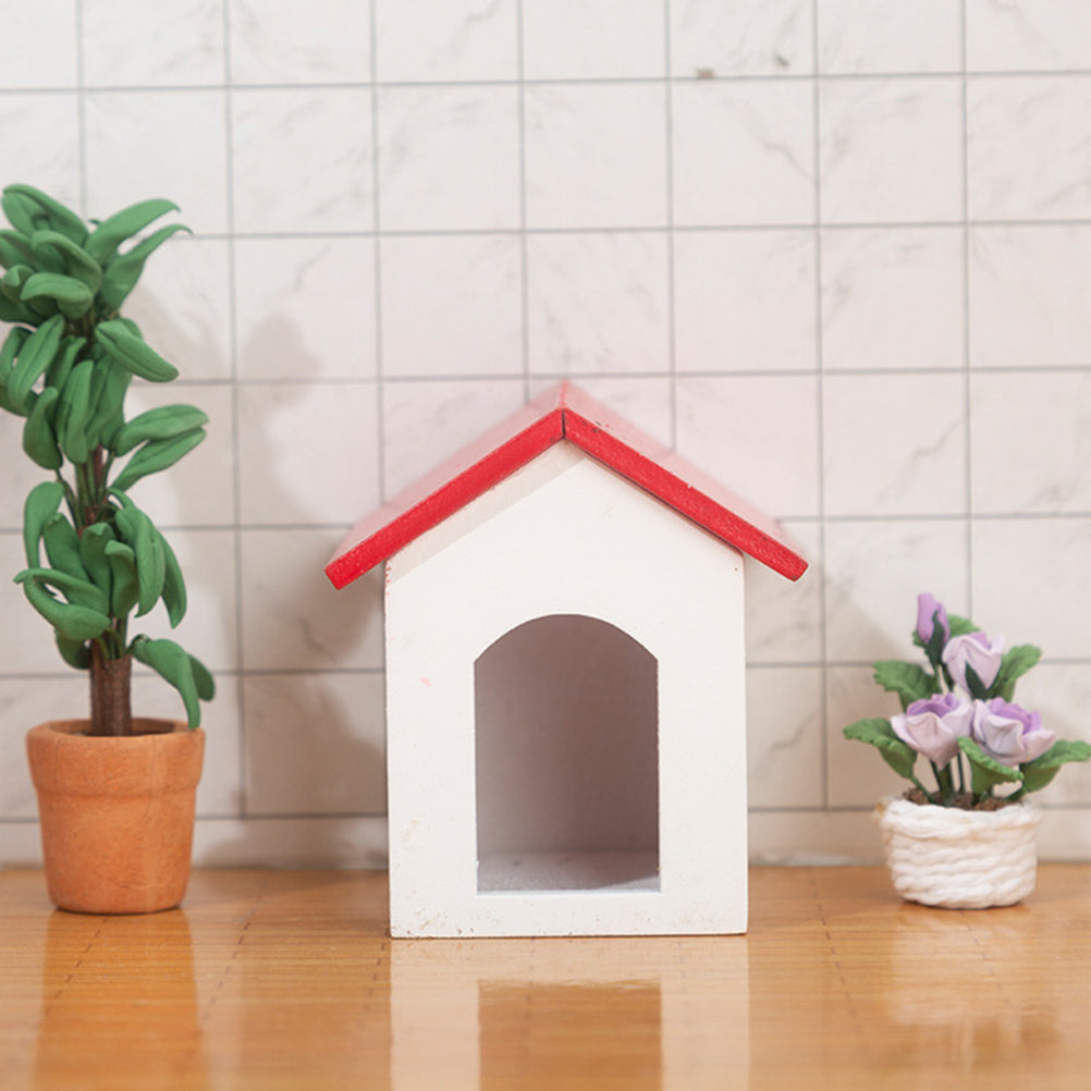 Wooden Hut Cage Model House Furniture Accessory K911591