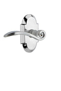 Swan Left Handed Passage Door Lever Set Bright Chrome A6084