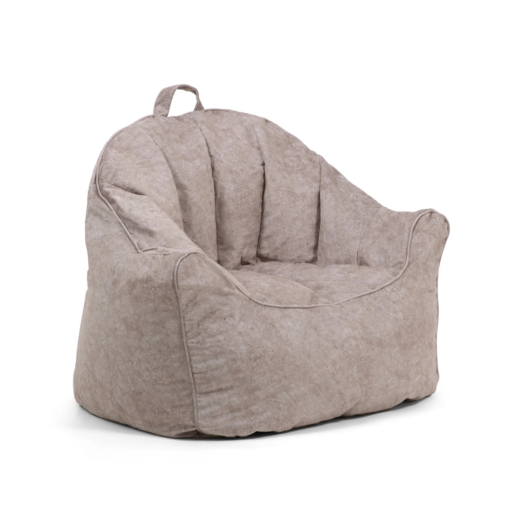 Gray Hyde Faux Polyester Blend Bean Bag Chair K6070