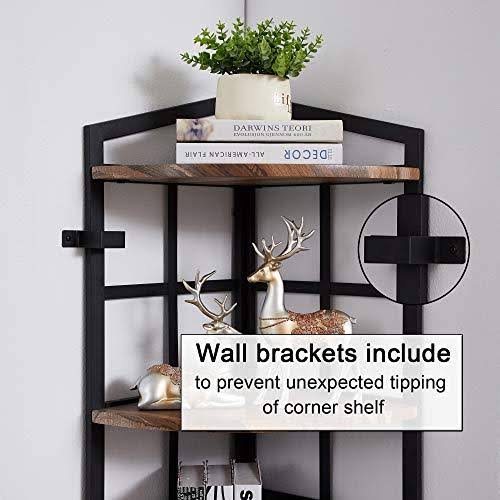 5-Shelf Industrial Corner Bookcase I39426