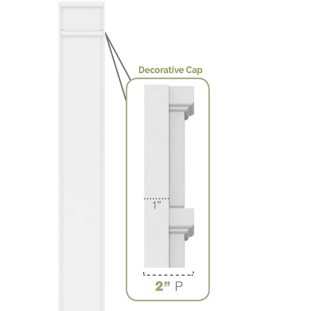 Two Equal Flat Panel PVC Pilaster K56830