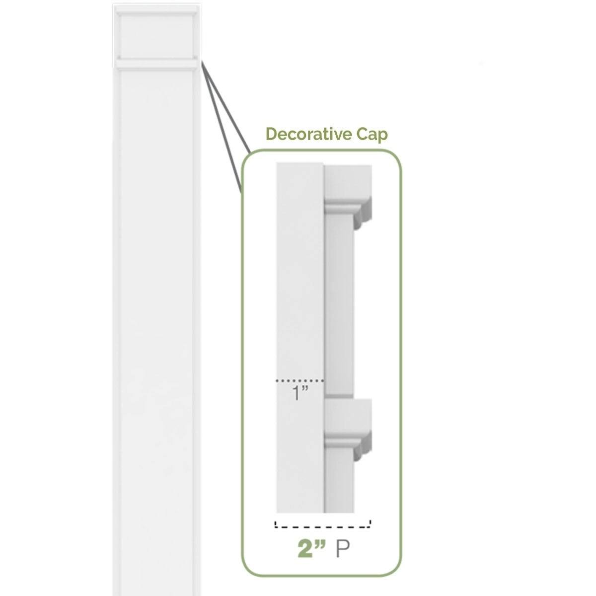 Two Equal Flat Panel PVC Pilaster K56830