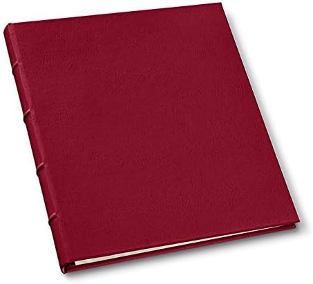 Red Leather Presentation Binder with Window and Hubbed Spine, Pack of 2 U4894