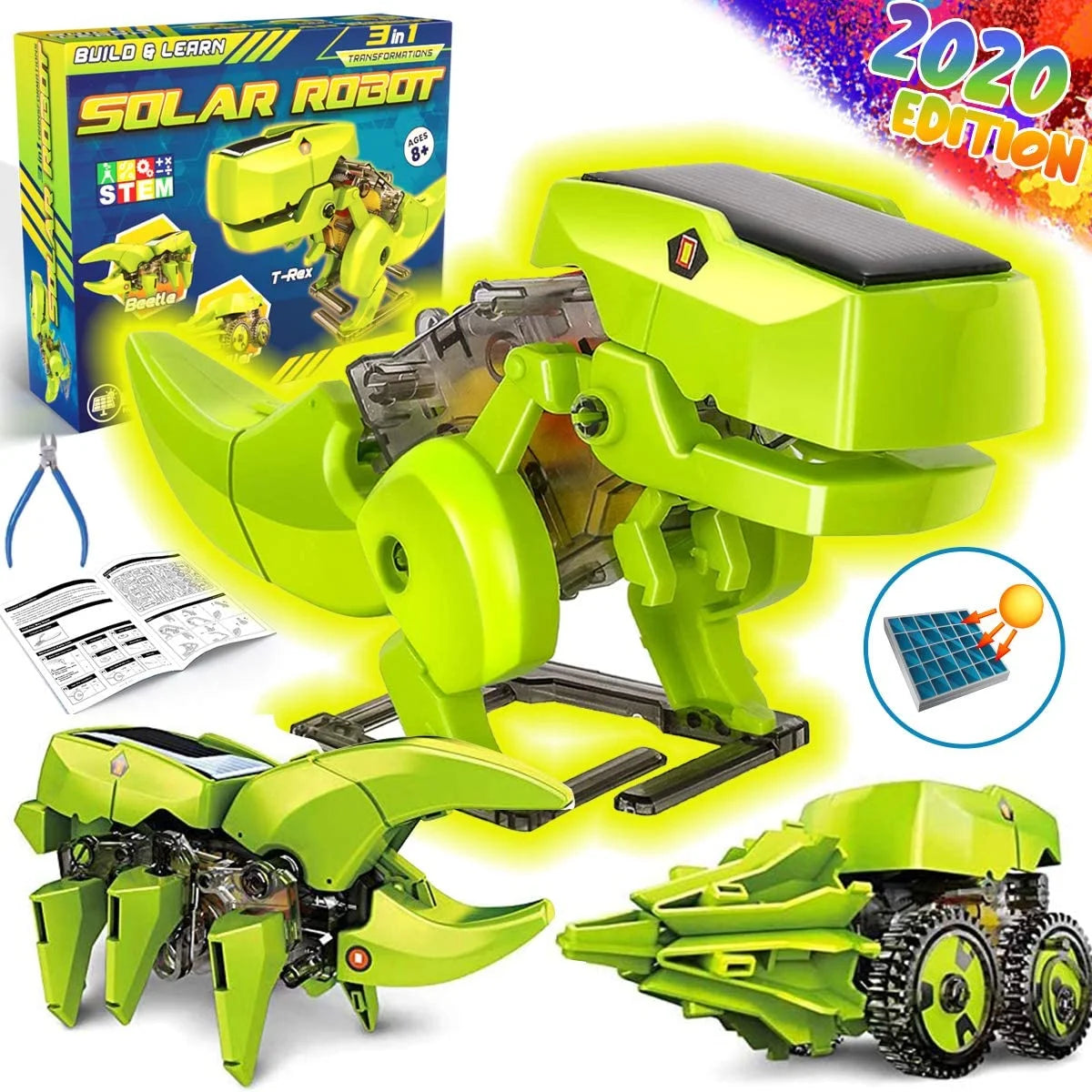 Solar Robot Kit 3-in-1 STEM Projects Robot Kit U7896
