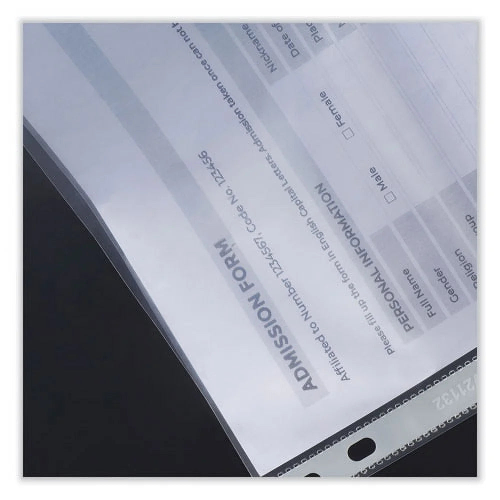 Clear Letter Size Poly Sheet Protectors, 100/Pack, Bundle of 2 Packs N7438