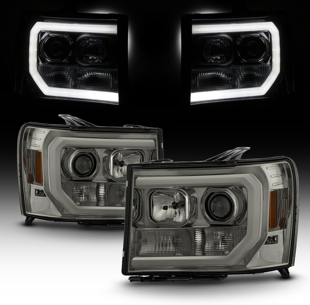 Smoked LED Projector Headlight F2232