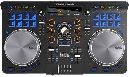 DJ Bluetooth Controller with Stereo Headphones and Cable (Black) 3' A64769
