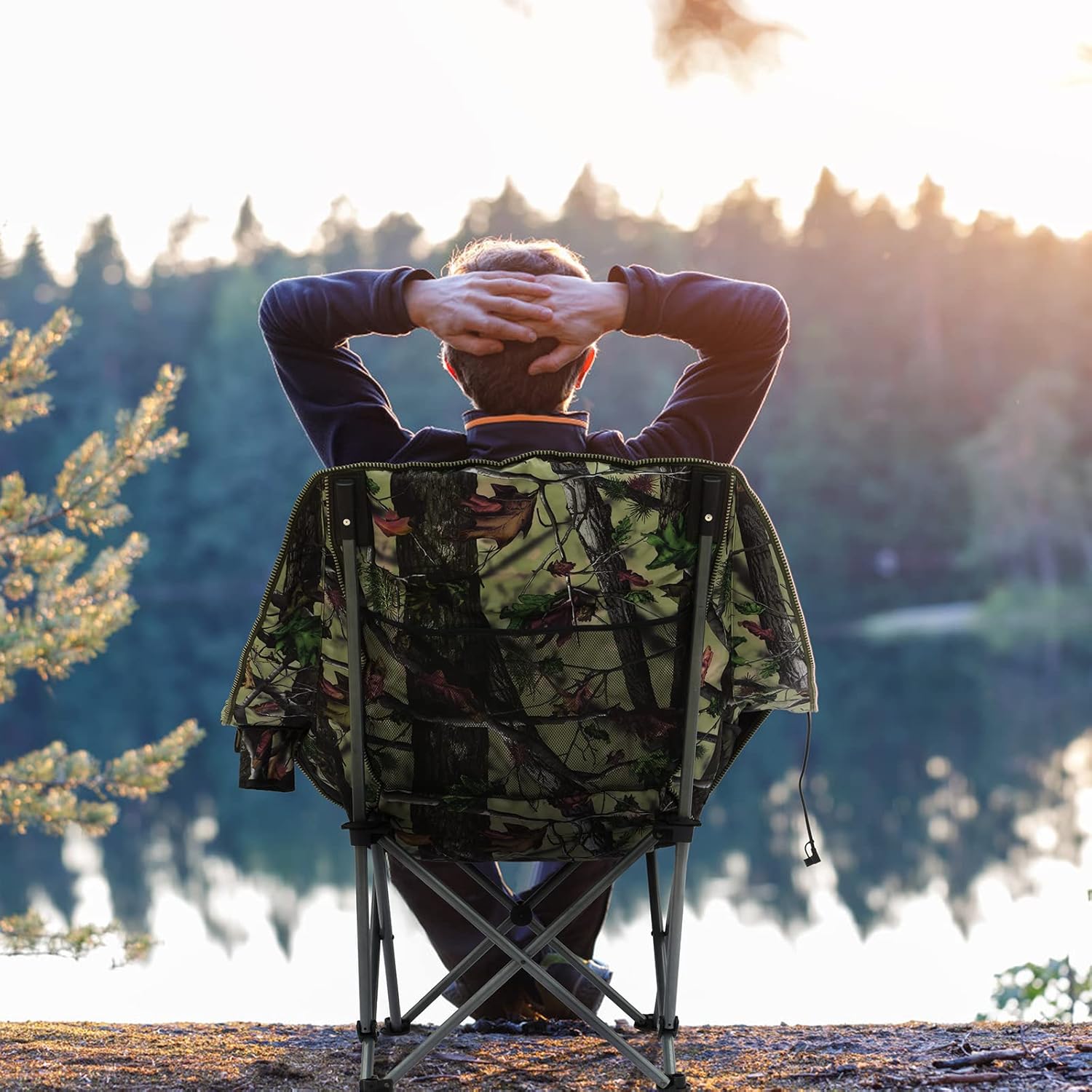 Camo Blind Folding Camping Chair Q2257
