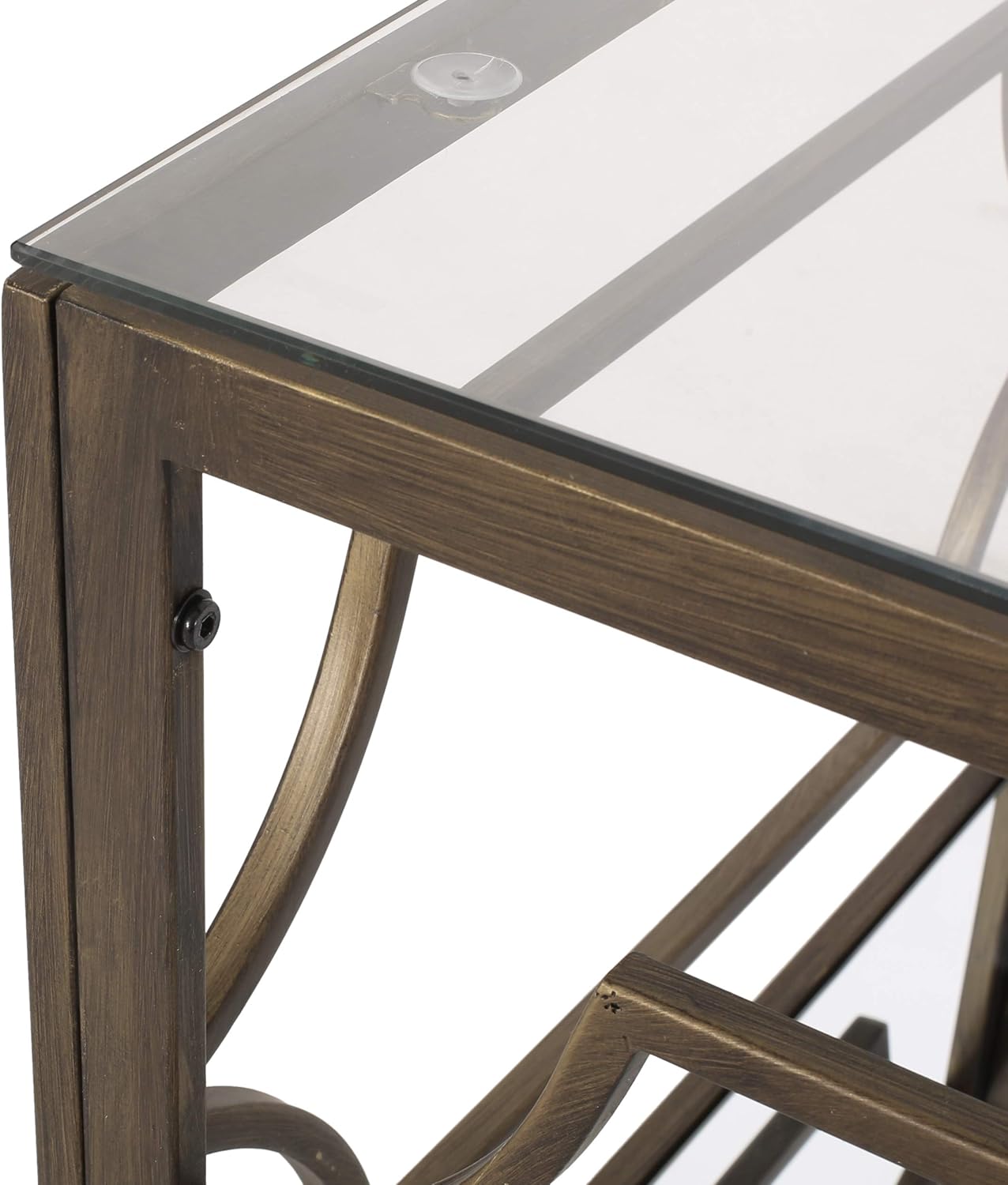 Black Gold Clear End Table S721