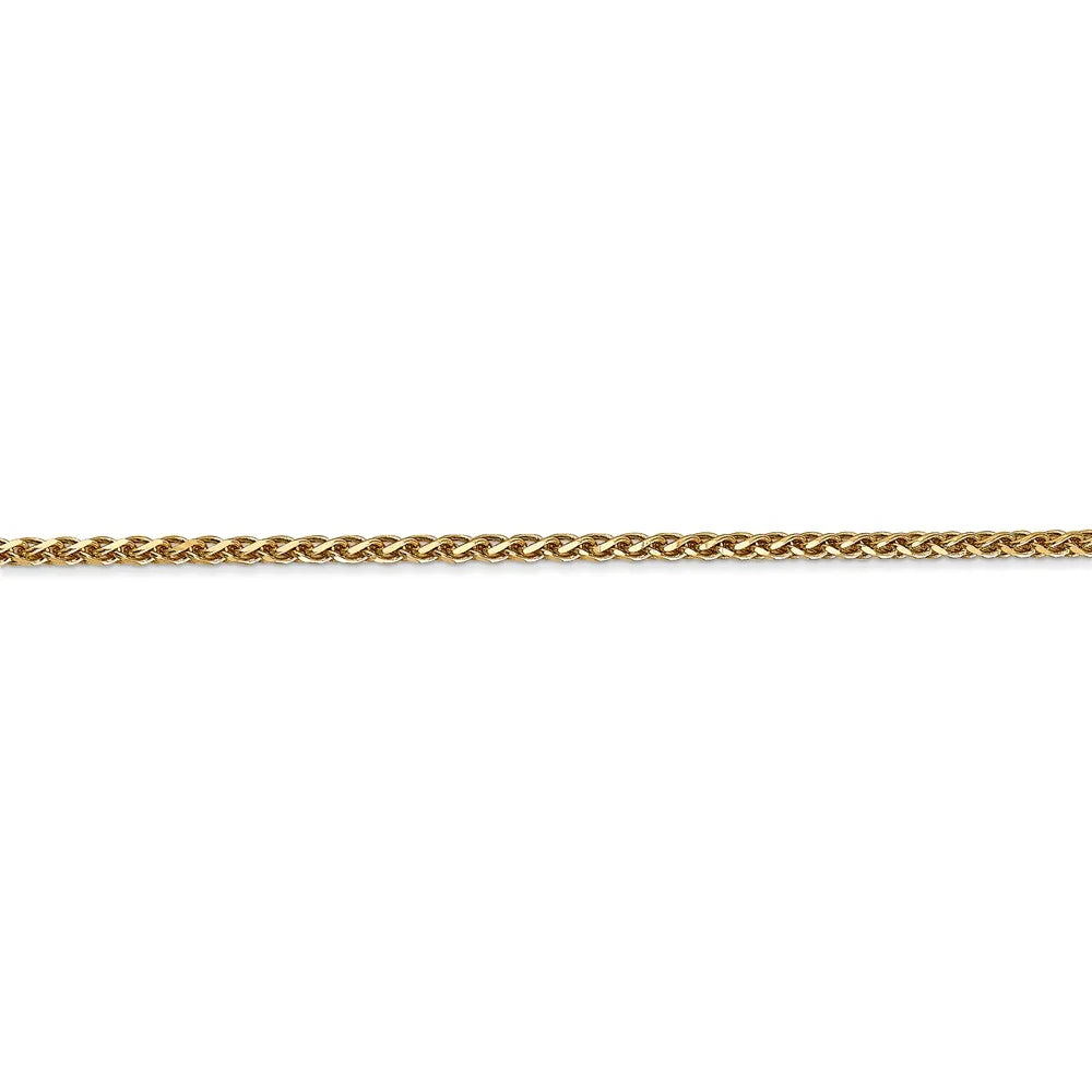 14kt Yellow Gold 1.8mm Diamond Cut Spiga Chain 24 inch Lobster Clasp X68357
