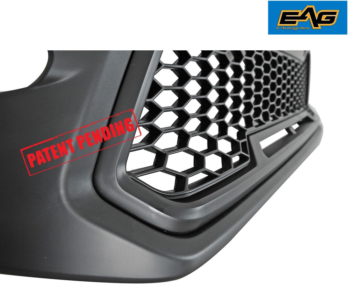 Matte Black ABS Grille Front Grill with Amber LED Lights S909