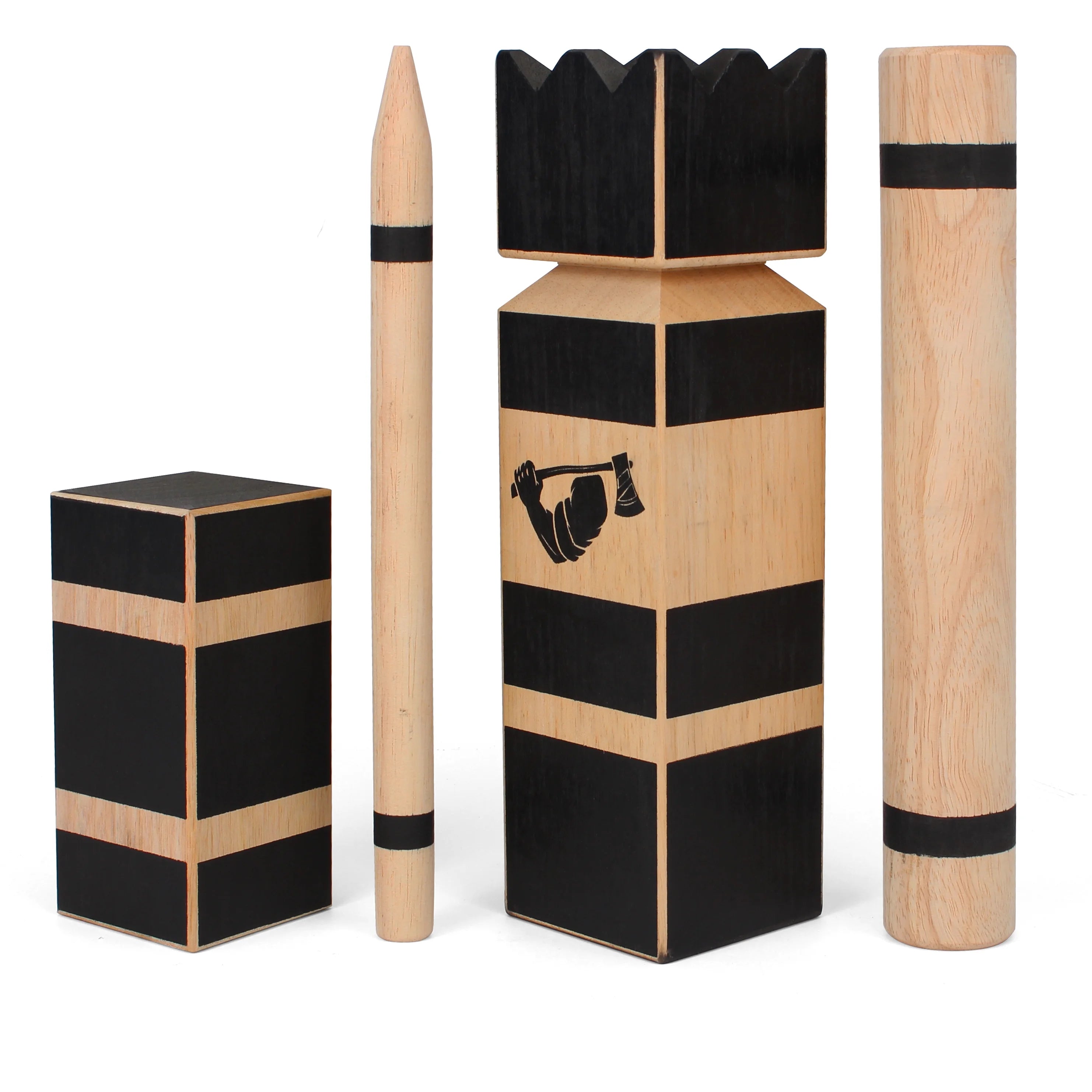 Kubb Game - Premium Hardwood Kubb Set - Official Tournament Size Kubb Lawn Game U607