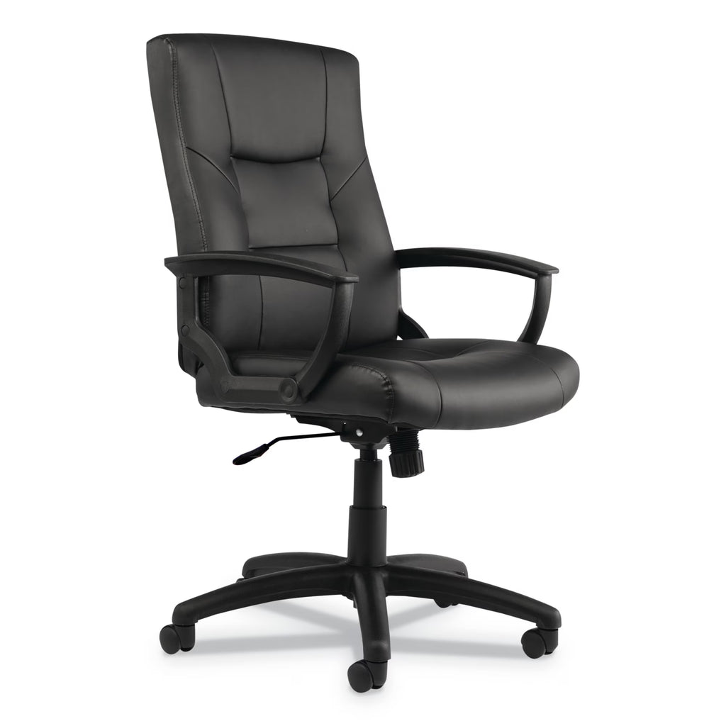 Executive High-Back Swivel/Tilt Bonded Leather Chair, Black E6553