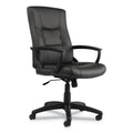 Executive High-Back Swivel/Tilt Bonded Leather Chair, Black E6553