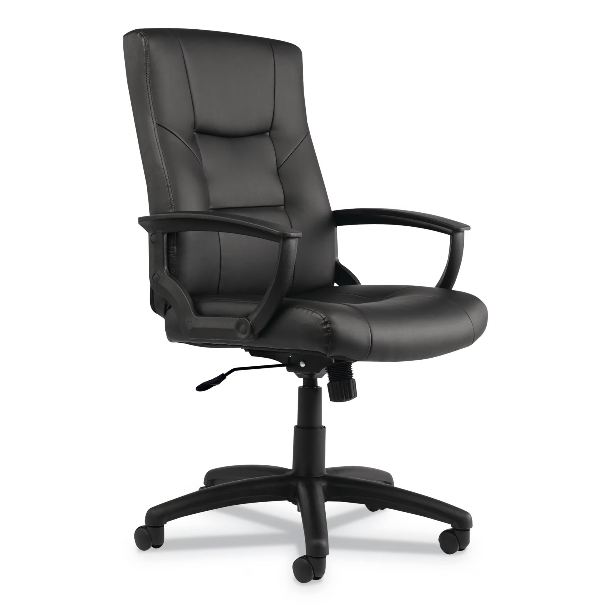 Executive High-Back Swivel/Tilt Bonded Leather Chair, Black E6553