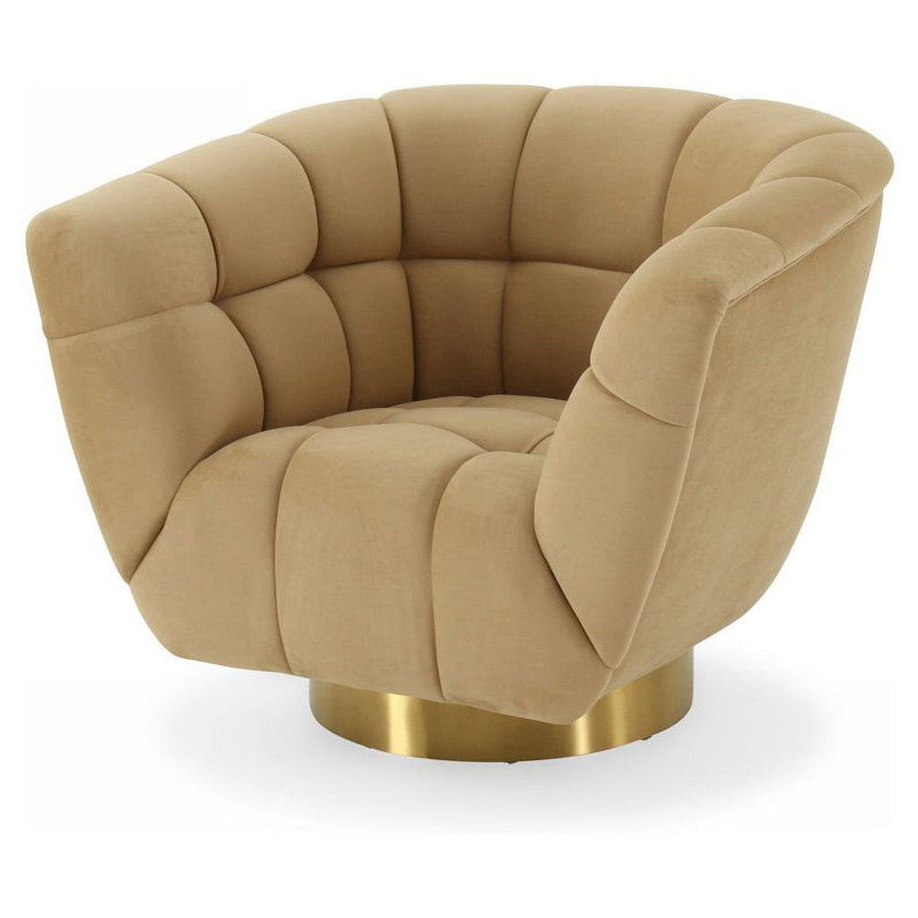 Mustard Yellow/Gold Polyester Fabric Accent Chair U8313