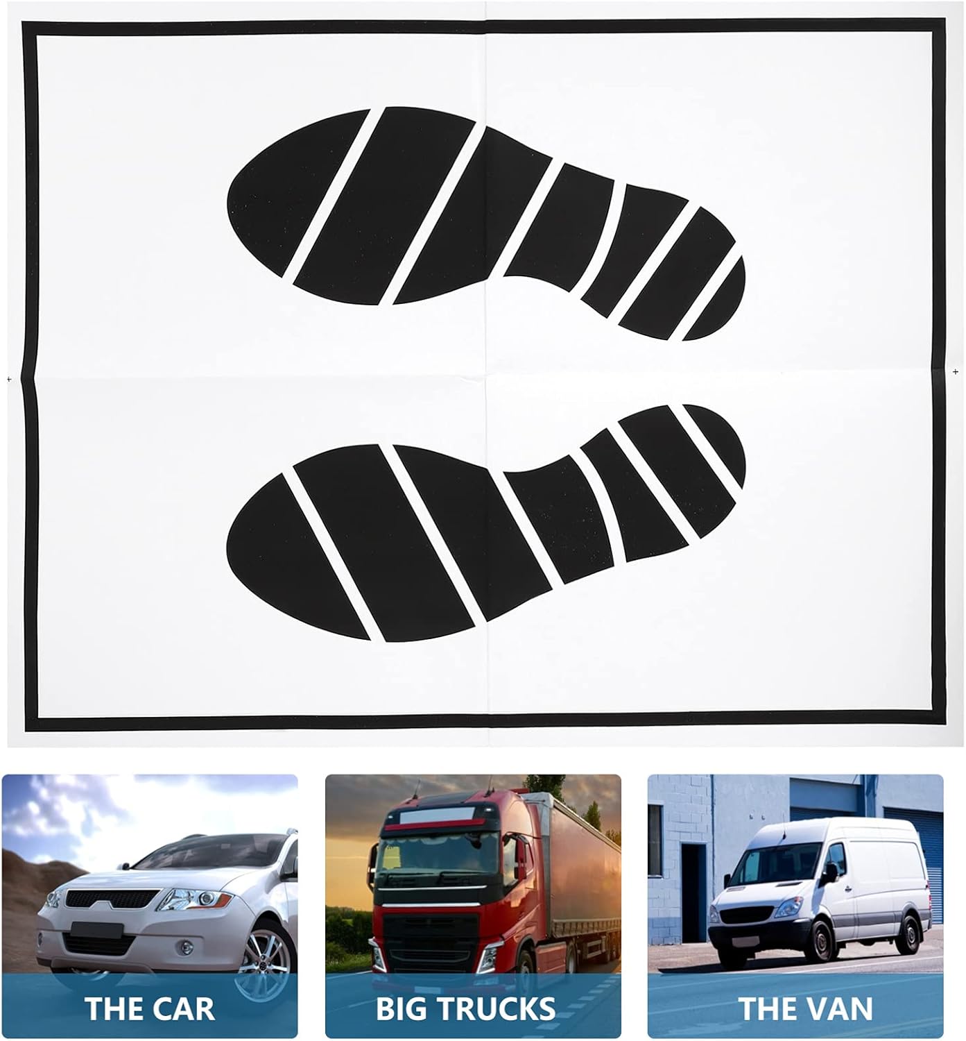 50Pcs Disposable Paper Vehicle Foot Pads for Auto Floor Protection Z302703