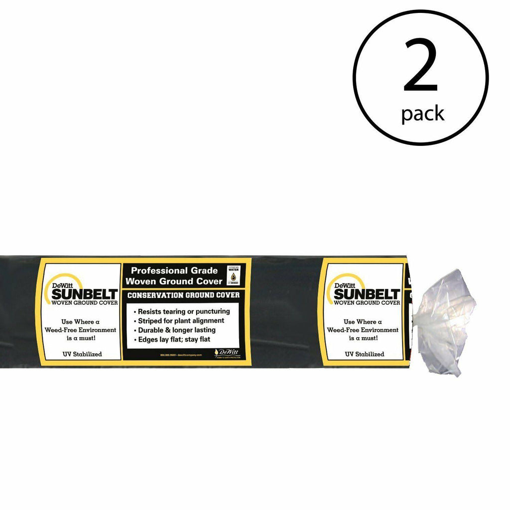 4 Foot Woven Weed Barrier Landscape Fabric 300 Feet 2 Pack H231310