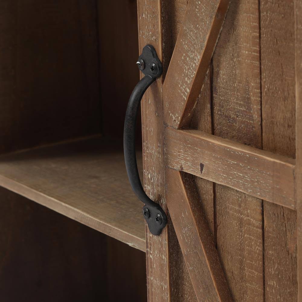 Brown 29.9-in L x 7.9-in D Wood Wall Cabinet W1380