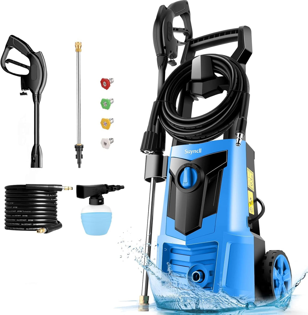 Green Electric Pressure Washer with 4 Nozzles U12432
