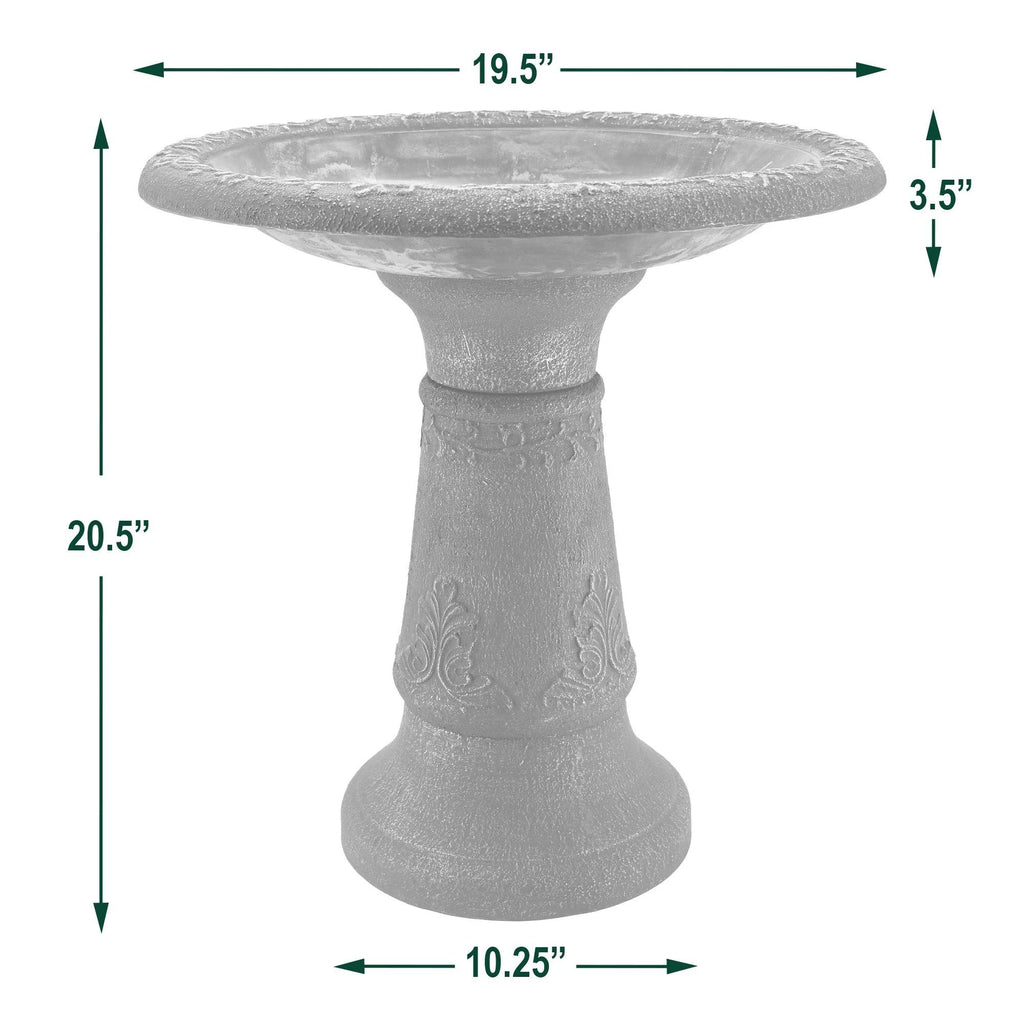 Green Fiberclay Birdbath E61184