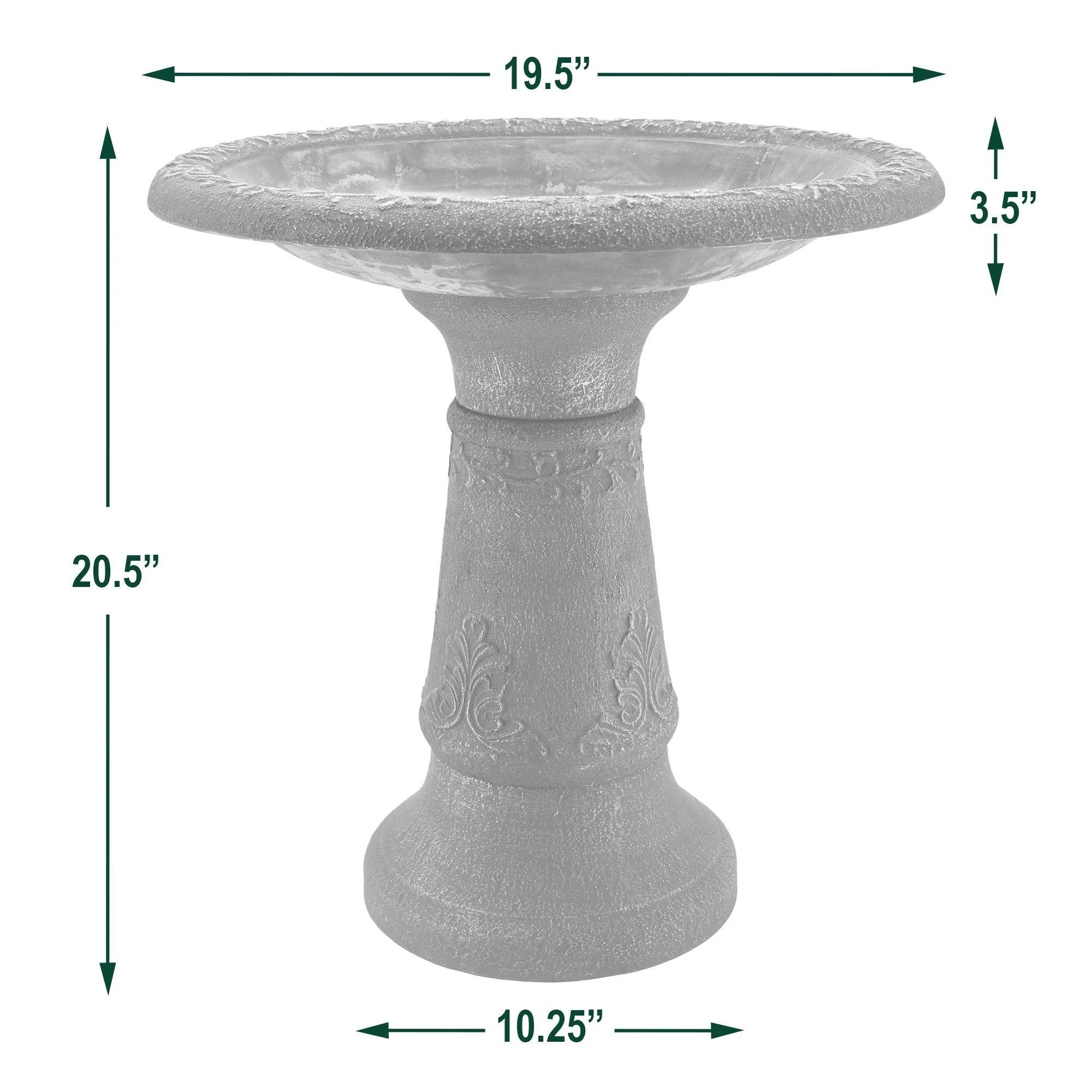 Green Fiberclay Birdbath E61184