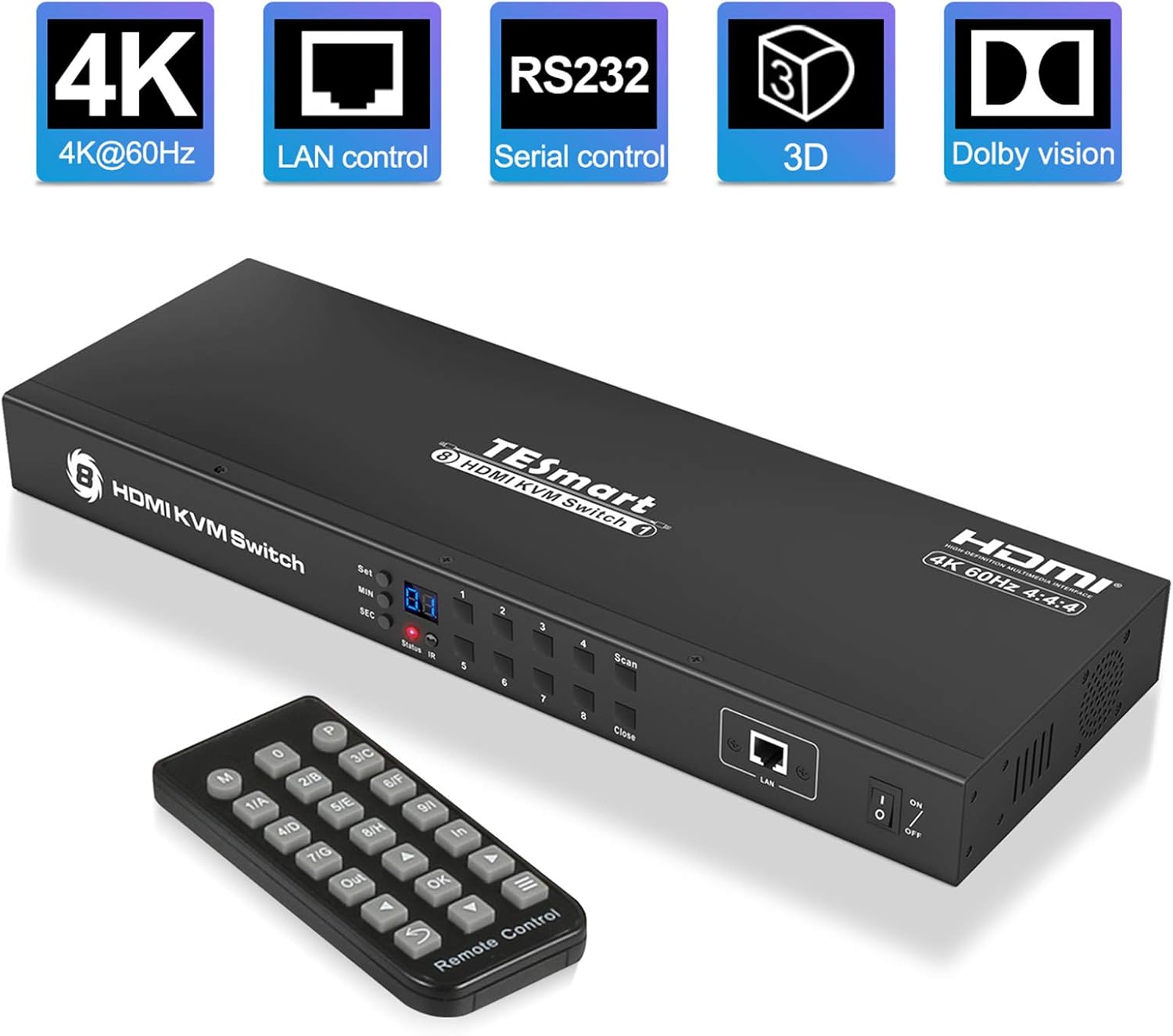 8 Port HDMI KVM Switch 4K@60Hz G660571