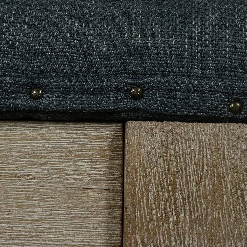 Tufted Textile Shelved Ottoman, Brown I596