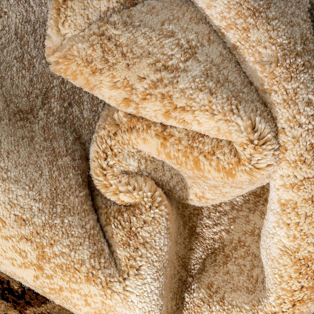 Beige Damask Border Rug 7x10 (6'7 x 9'6) R35940