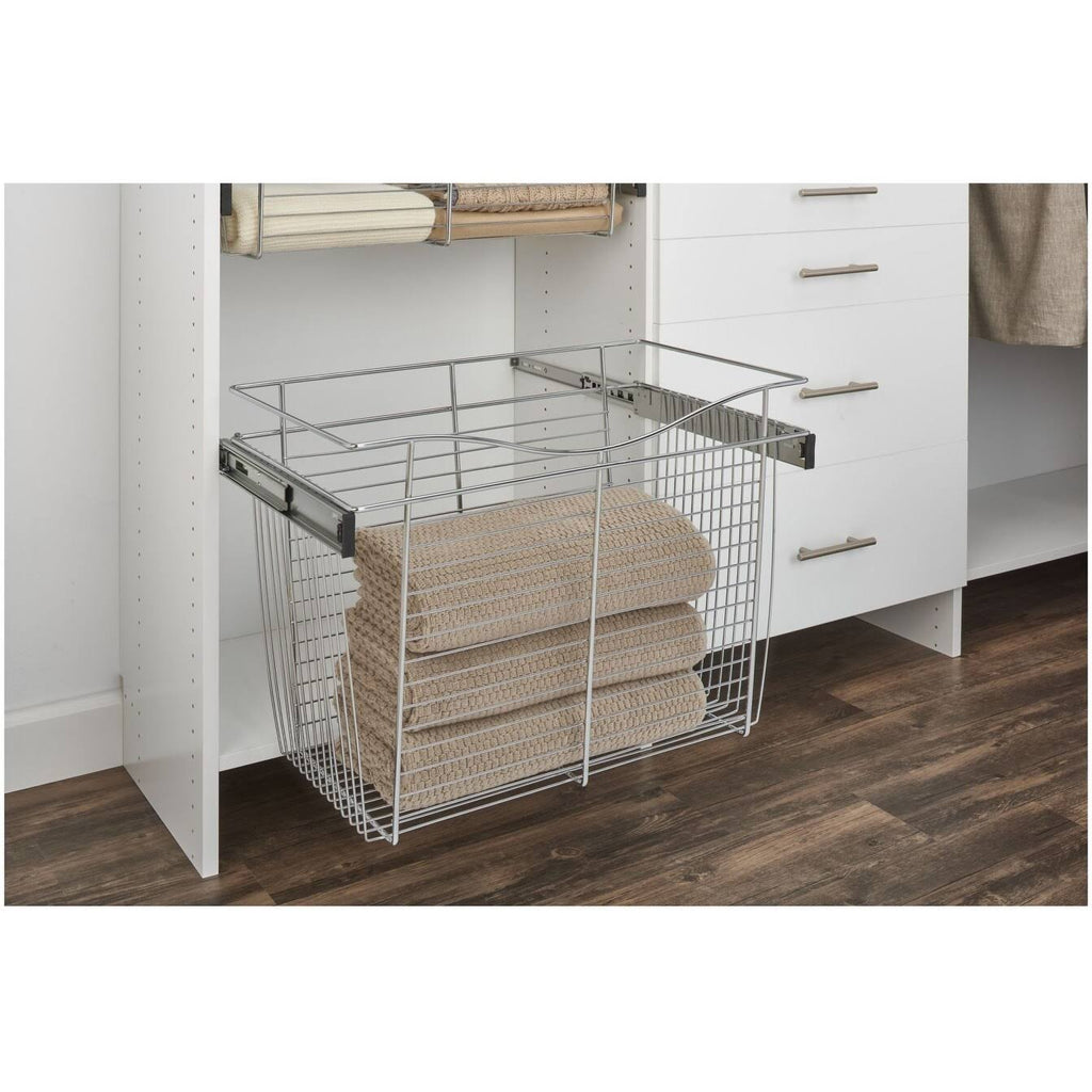 30x22 Satin Nickel Closet Pullout Basket B274674