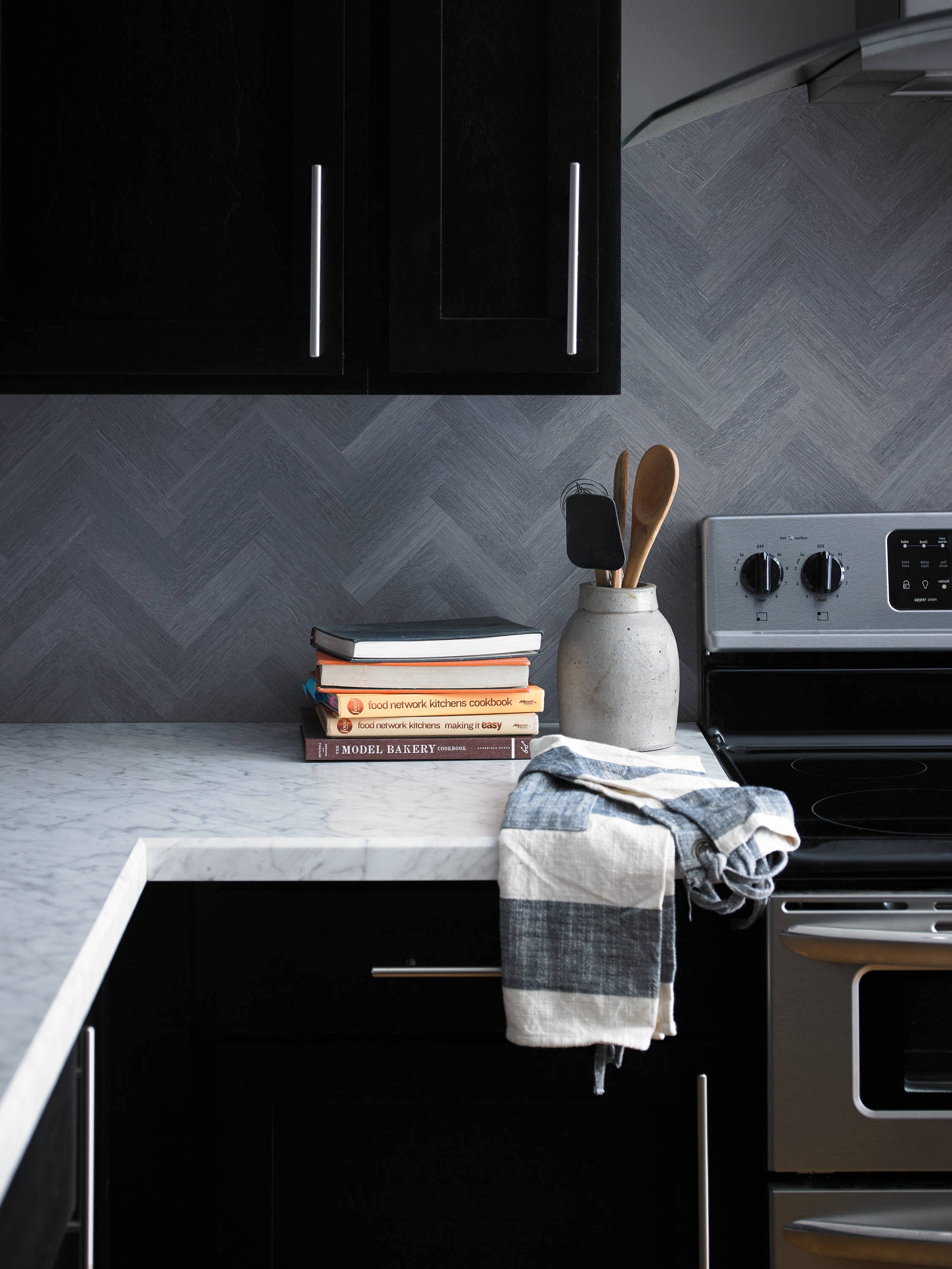 Silver Oak Herringbone Matte Laminate Sheet L40525