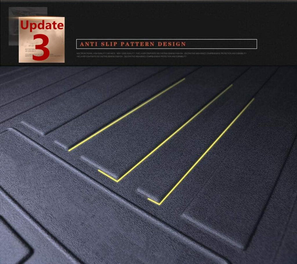 Black TPO Rear Cargo Liners Trunk Mats Pack of 2 Z278