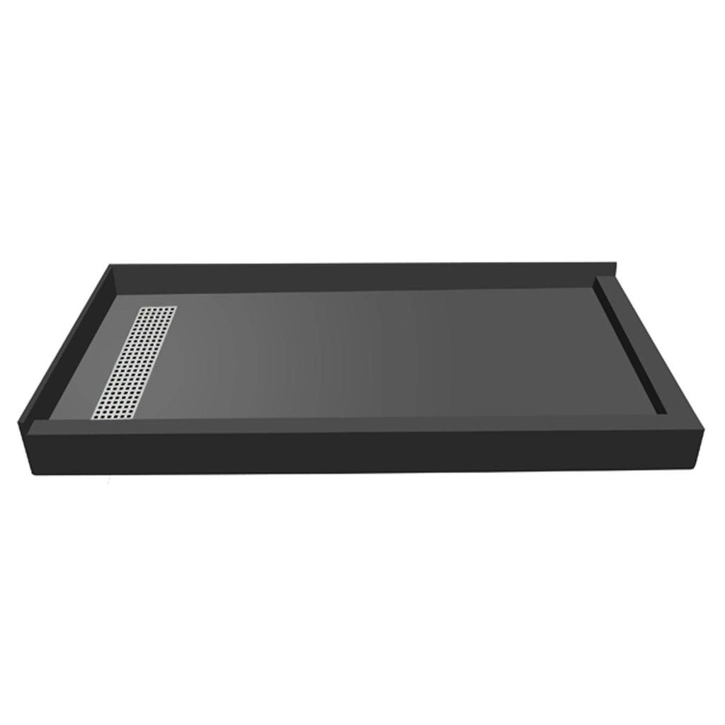 Double Threshold Shower Base with Drain Grate W51031