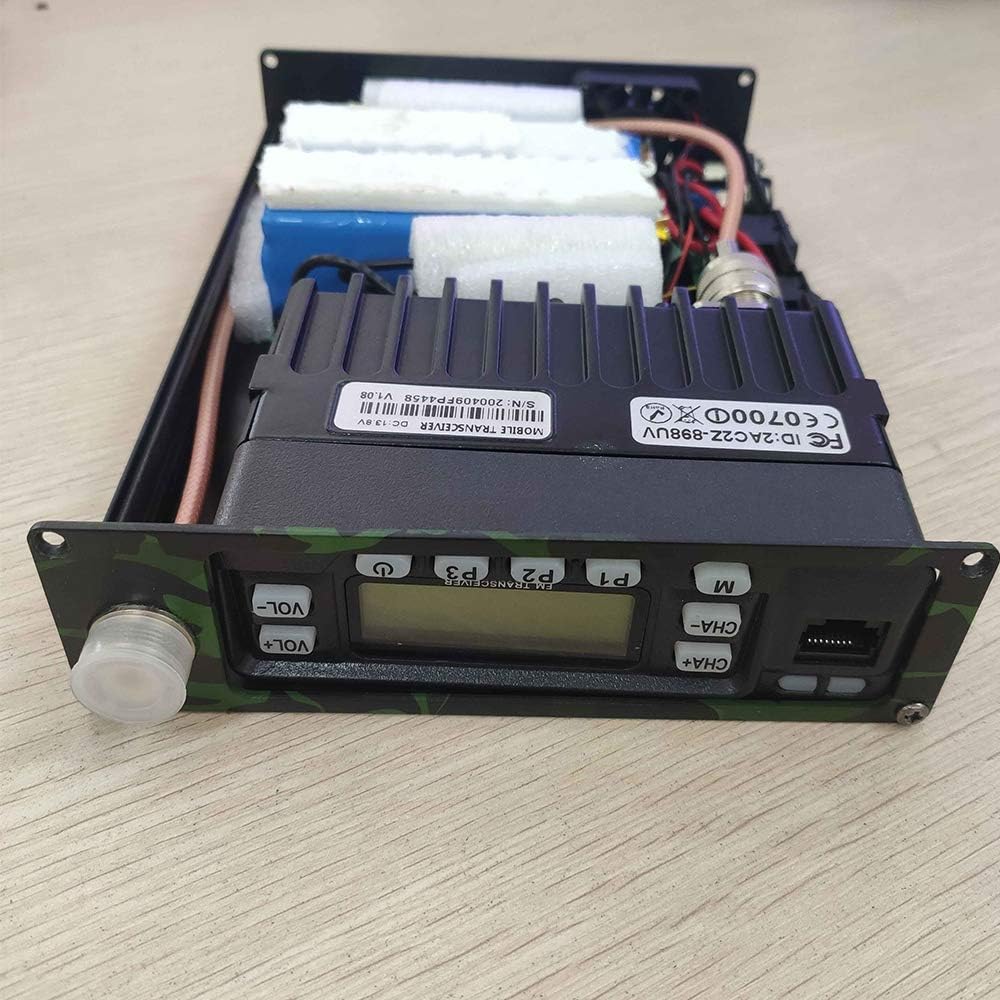 Dual Band VHF UHF Mobile Transceiver with 12000mAh Battery Portable Ham Radio T25122