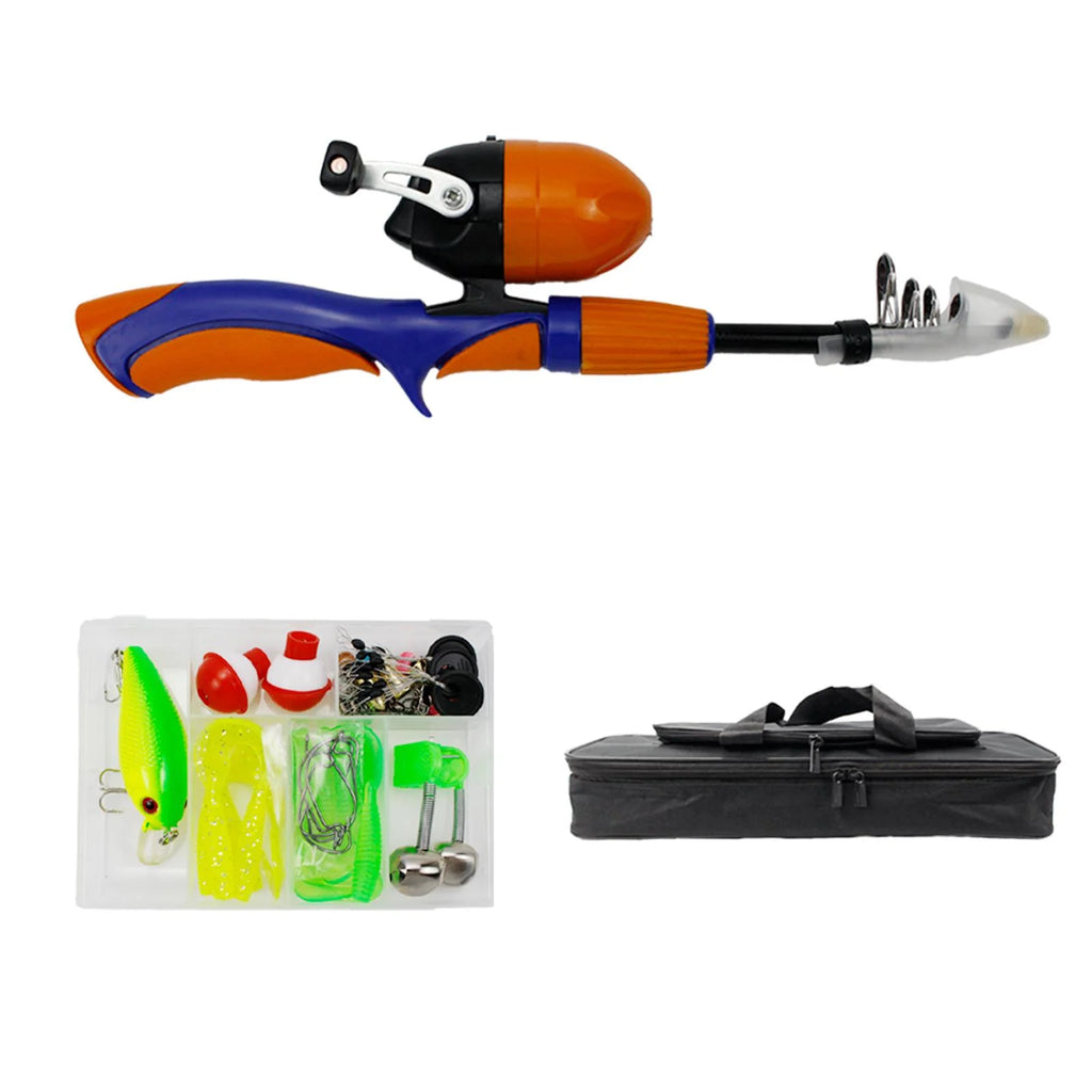 Pink Telescopic Fishing Rod and Reel Carrier Bag with Fishing Line M716836