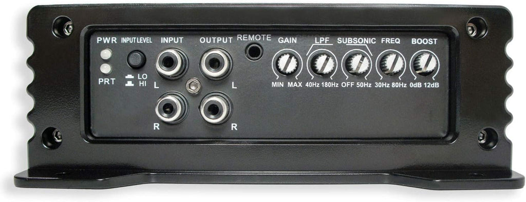 Slotted S Port Single 10 Sub Box & HA-A400.1 Car Stereo Bundle C168