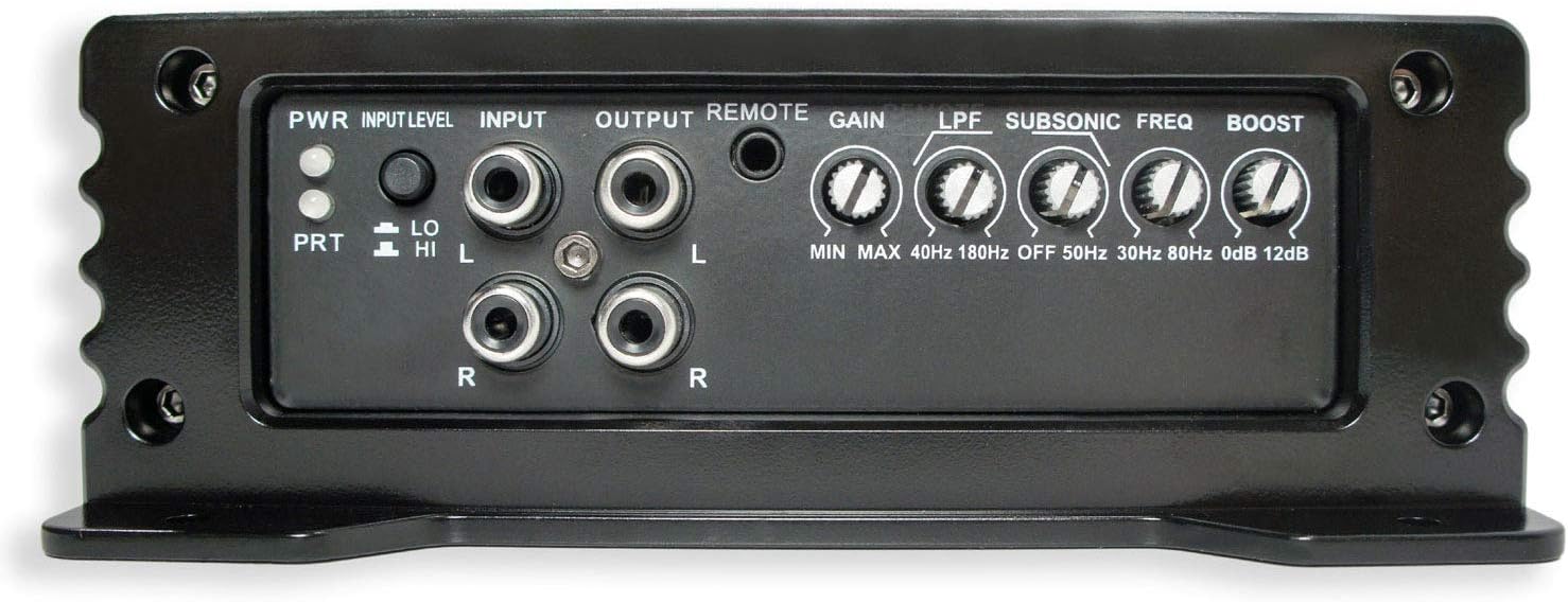 Slotted S Port Single 10 Sub Box & HA-A400.1 Car Stereo Bundle C168