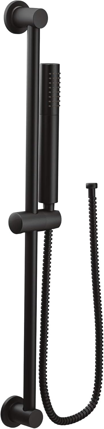 Brushed Nickel Handheld Shower with 30-Inch Slide Bar and 69-Inch Metal Hose X9511