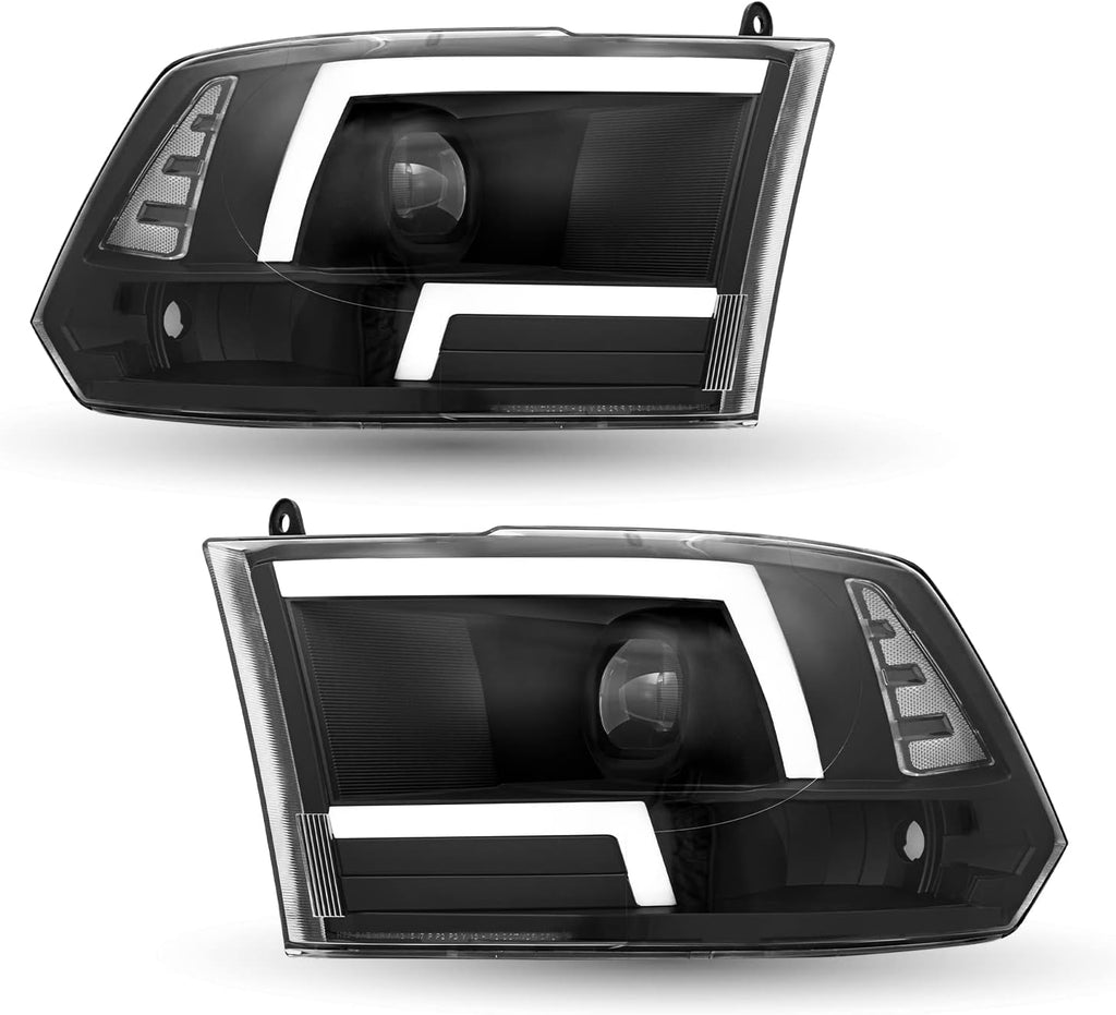 Black Housing Headlight Assembly for Dodge Ram Pickup V73193