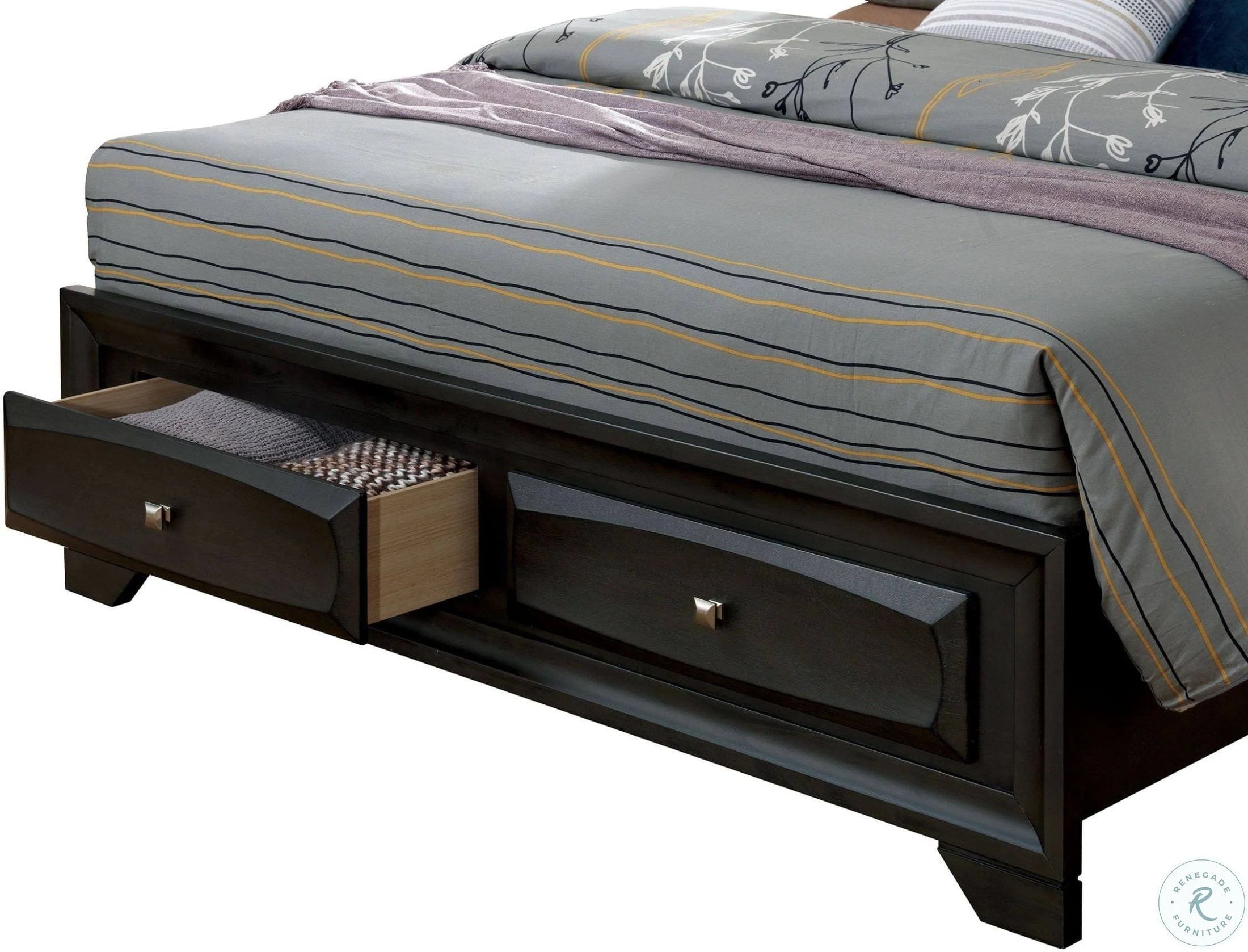 Gray King Storage Bed N849311